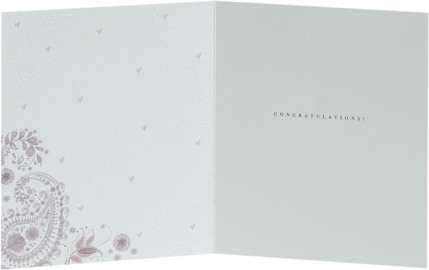 Wedding greeting card for him, her, or friends with patterned design from UK Greetings, featuring elegant and colorful decorative elements.