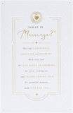 Poetic wedding greeting card for him, her, or friend by UK Greetings featuring elegant floral design and heartfelt message.