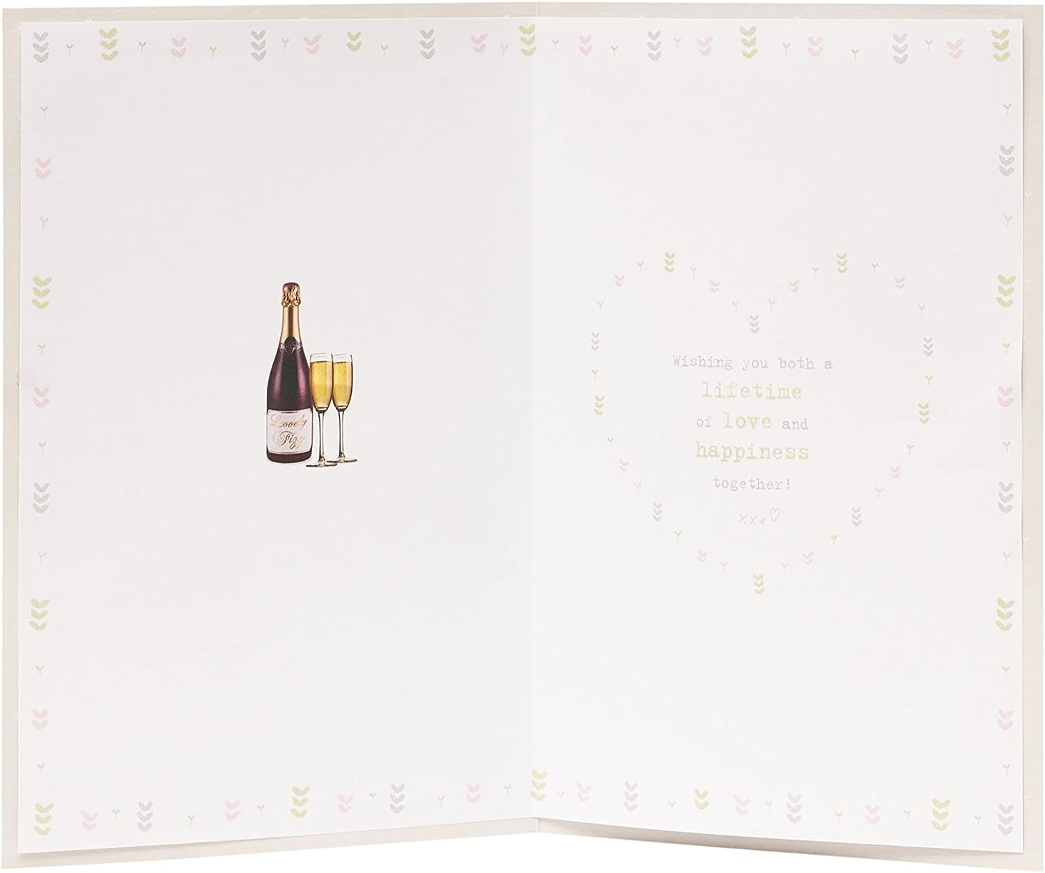 Wedding Day Boofles Toast Card by UK Greetings, featuring colorful cartoon characters and festive wedding-themed design.