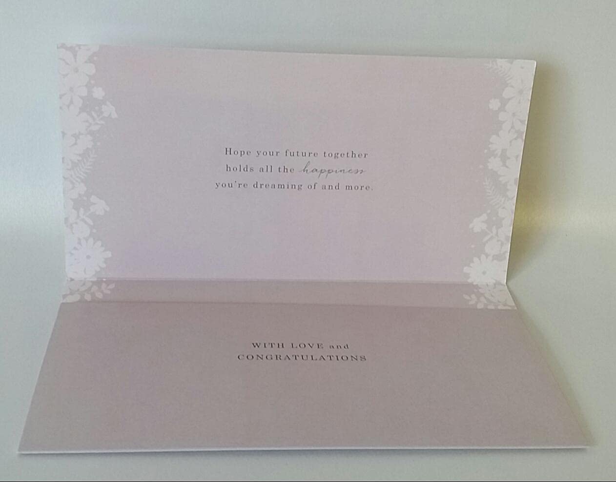 UK Greetings wedding gift money wallet and greeting card with elegant design, suitable for wedding gift giving.