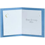 Starry gold foil embossed wife anniversary greeting card with elegant design from UK Greetings