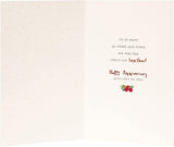 UK Greetings wife anniversary greeting card featuring a red heart design, perfect for celebrating love and special occasions.