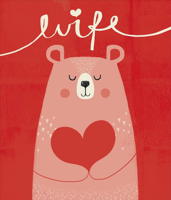 Cute bear Valentine’s Day greeting card by UK Greetings featuring adorable bear design and heartfelt message.