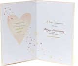 Luxury gold foil wife anniversary greeting card with floral design from UK Greetings, ideal for celebrating a special occasion.