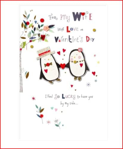 Valentine's Day greeting card for wife with love, featuring romantic design from UK Greetings.