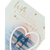 UK Greetings wife Valentine's Day greeting card with envelope featuring a meaningful design, perfect for expressing love.