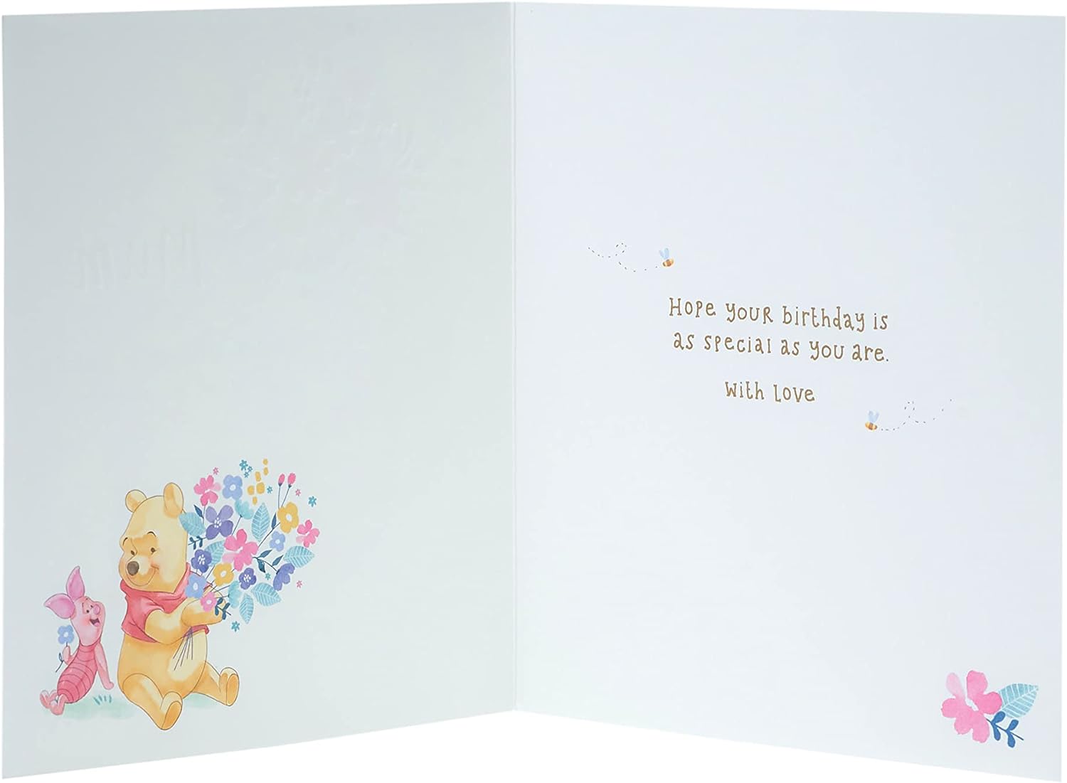 Winnie the Pooh gold foil mum greeting card with colorful illustration, perfect for celebrating Mother's Day or special occasions.