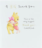 Disney Winnie the Pooh and Piglet thank you card by UK Greetings featuring a cute illustration of Pooh and Piglet.