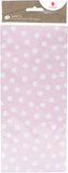 Pink and white polka dot tissue paper from UK Greetings, ideal for gift wrapping and decorative packaging.