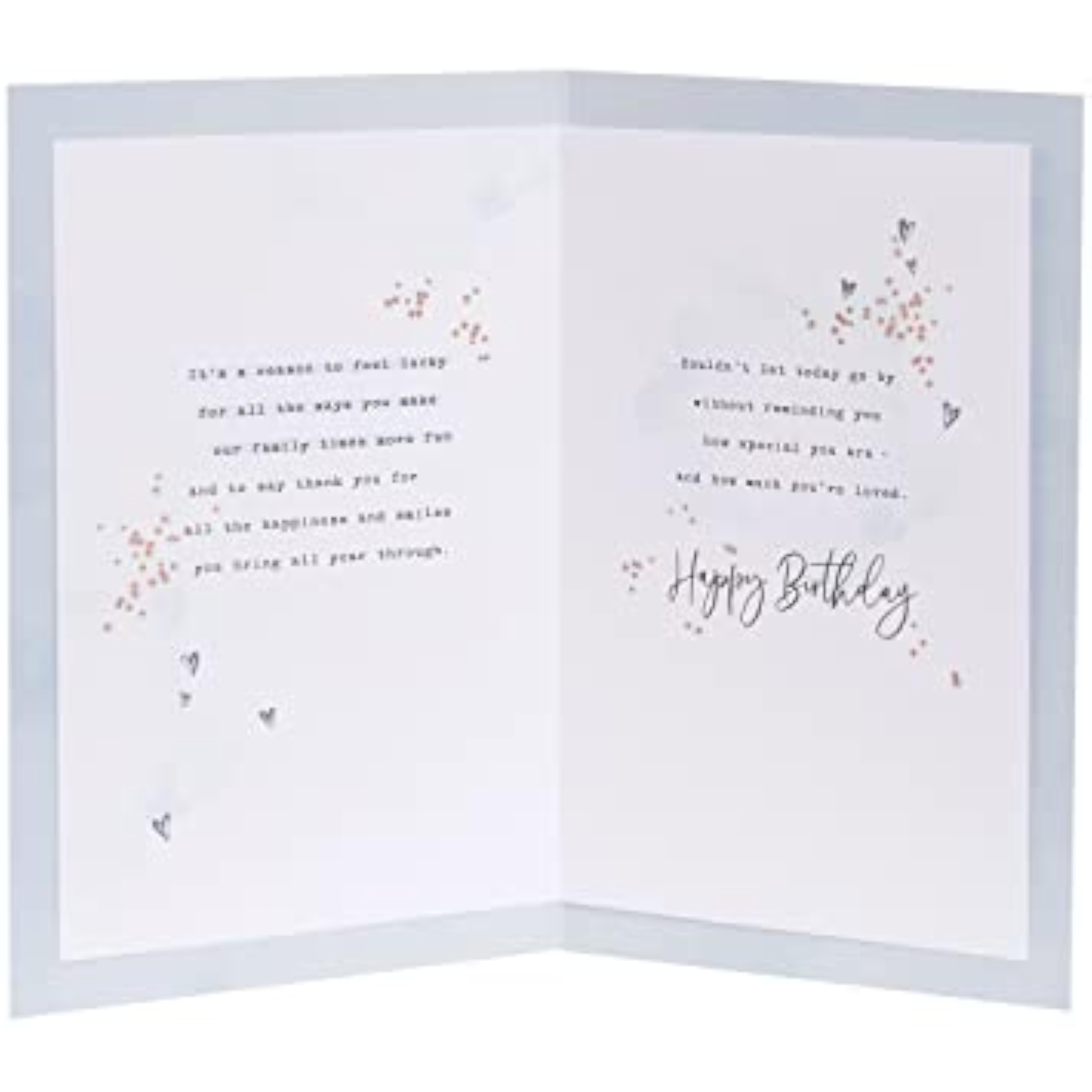 Greeting card for grandson with heartfelt copper foil design, featuring a birthday message on the front.