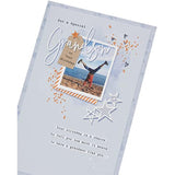 Greeting card for grandson featuring a heartfelt design with copper foil accents, celebrating his birthday.
