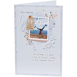 UKG birthday greeting card for grandson featuring heartfelt copper foil design with a warm and personalized message.