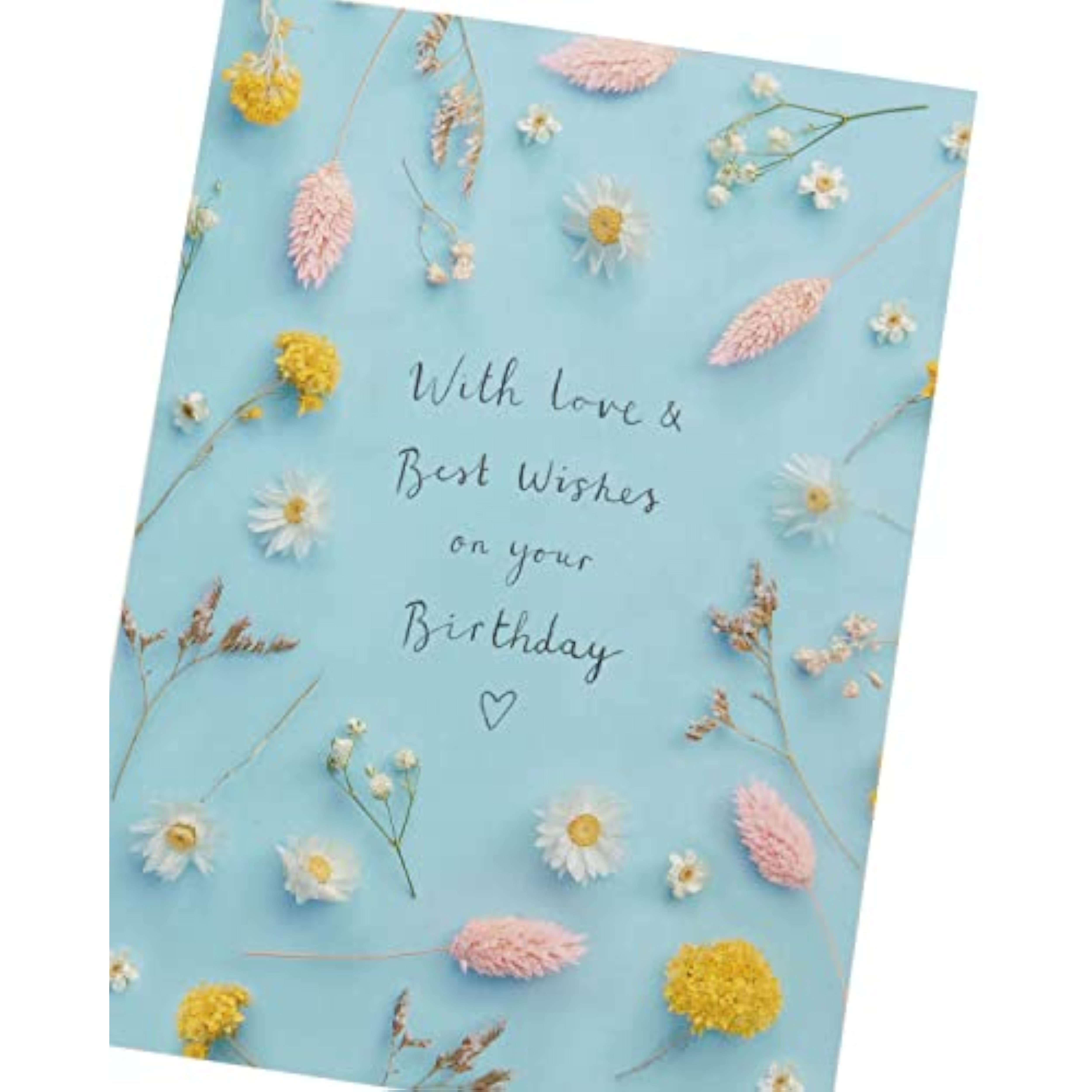 Elegant floral greeting card for her with a flower stem design, from UKG's birthday card collection.