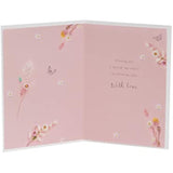 Elegant floral hoop greeting card for her by UKG, featuring a delicate design perfect for birthdays.