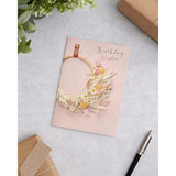Elegant floral hoop birthday greeting card for her by UKG, featuring a delicate and stylish design.