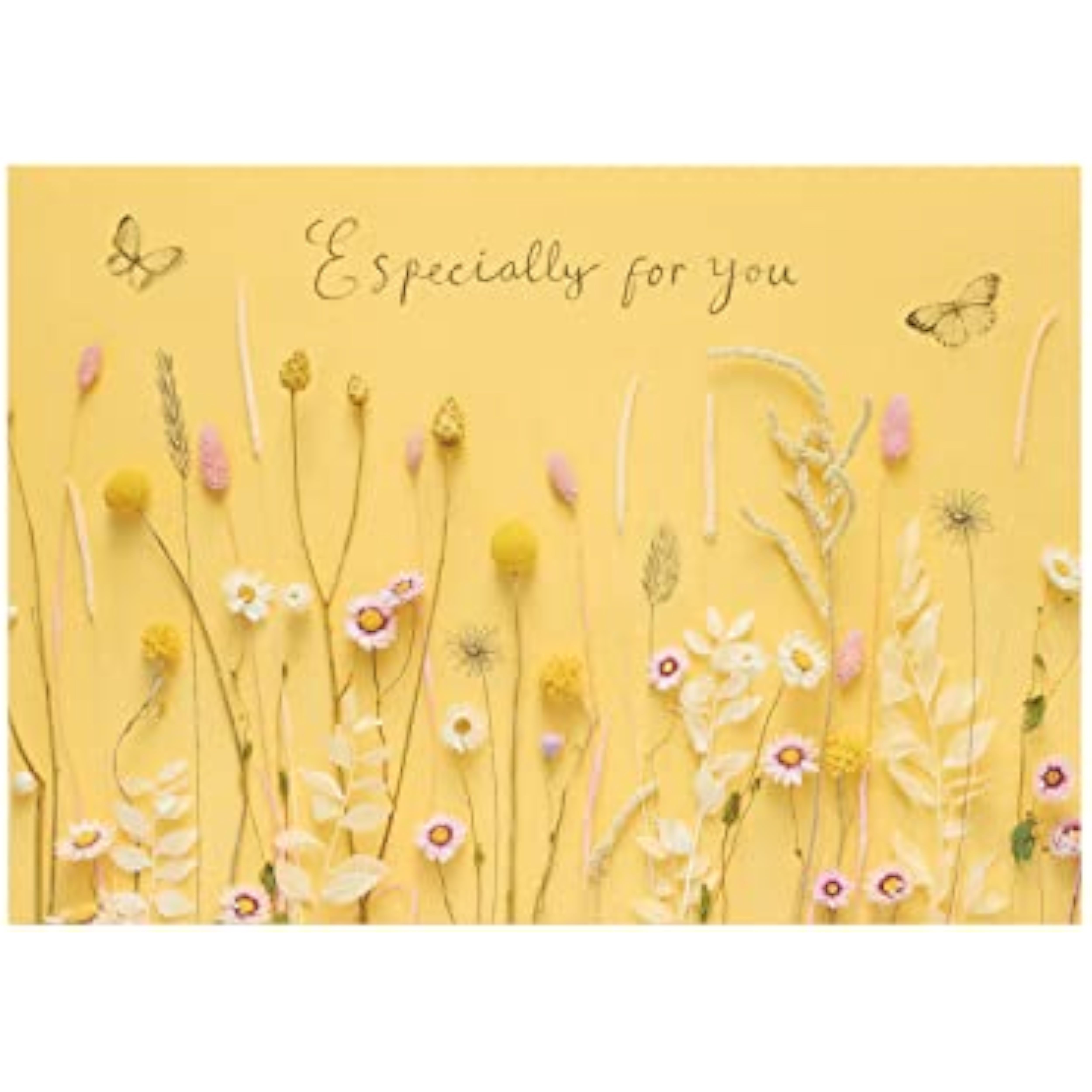 UKG birthday greeting card for her featuring a warm floral photographic design with vibrant flowers and elegant details.