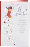Brother Christmas greeting card with sentimental festive design, featuring holiday-themed artwork and heartfelt message from UKG.