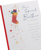 Brother Christmas greeting card with sentimental festive design, featuring holiday-themed artwork and warm seasonal messages.