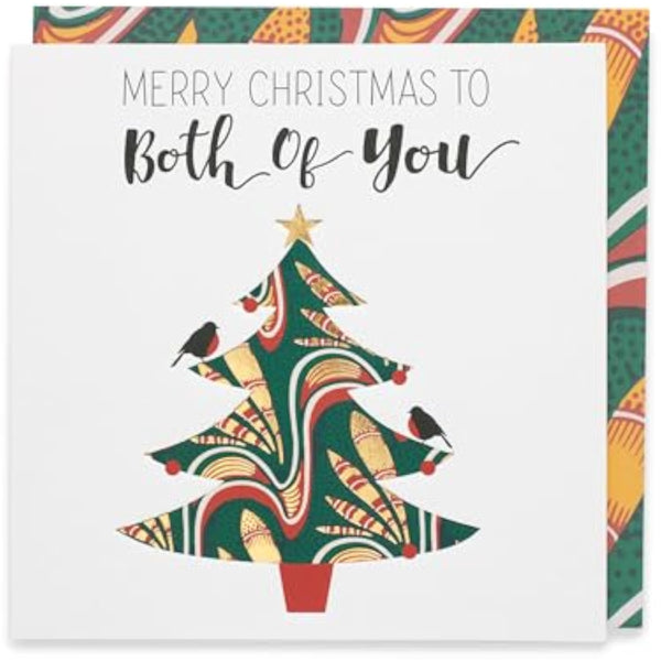 Christmas greeting card from UKG featuring Afrotouch Kindred festive design with heartfelt message for both of you.