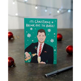 UKG Christmas greeting card featuring a festive Bublé design, suitable for him, her, or friends, with cheerful holiday imagery.