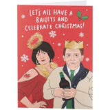 Christmas greeting card for him, her, or friend by Nessa and Bryn, UKG, featuring festive holiday design.