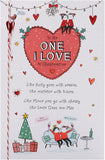 UKG Christmas greeting card for the one I love featuring a festive sketch pop-up design, ideal for heartfelt holiday wishes.