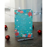 Elegant Christmas greeting card for wife with heartfelt foil heart design, featuring festive holiday imagery and UKG branding.