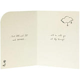 Cute UKG christening greeting card featuring gold accents and warm wishes, with a charming design suitable for special occasions.