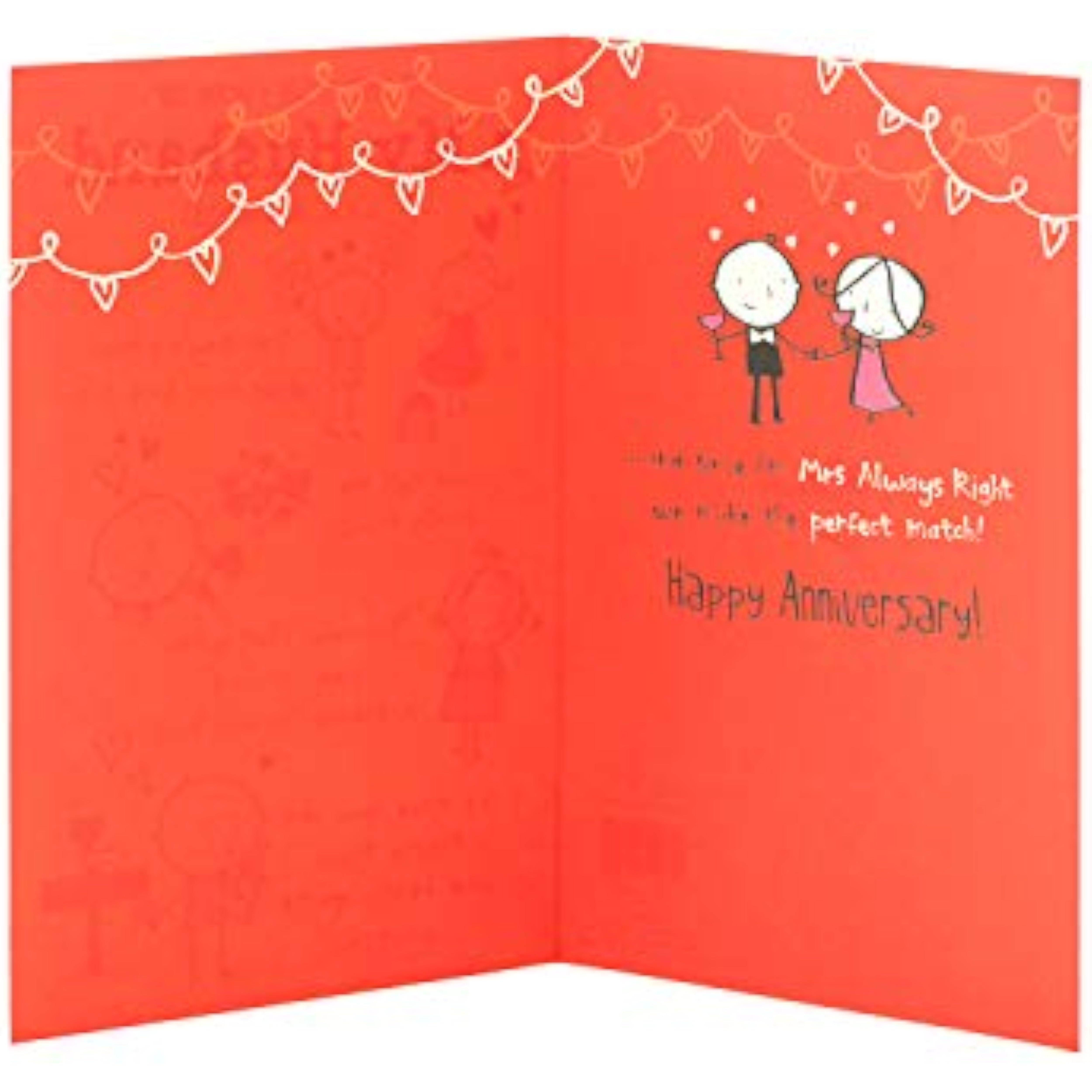 UKG greeting card featuring a cute poem for a husband's wedding anniversary, with floral and romantic design elements.