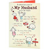 Cute wedding anniversary greeting card for husband by UKG, featuring a heartfelt poem and decorative design on high-quality paper.