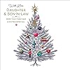 Decorative daughter and son-in-law Christmas greeting card with embellished design, featuring festive holiday imagery and details.