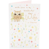 Cute Boofle Easter greeting card for wife by UKG, featuring adorable illustrated design and festive Easter imagery.