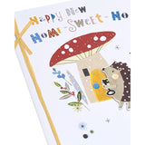 UKG greeting card featuring a charming hedgehog design, suitable for him, her, and friends for new home wishes.