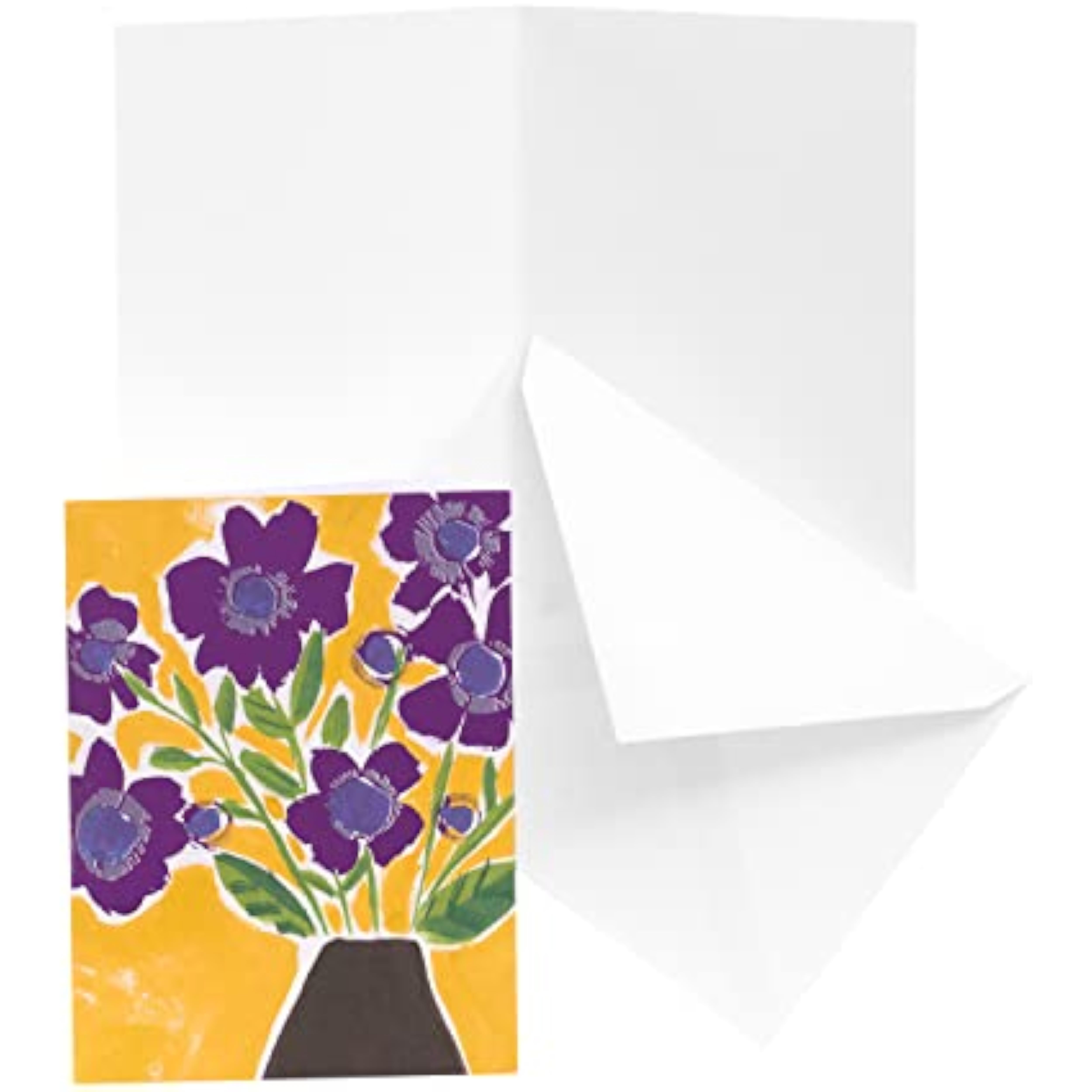 UKG birthday greeting cards for her with purple flower design, featuring a pack of 10 colorful greeting cards for friends and special occasions.