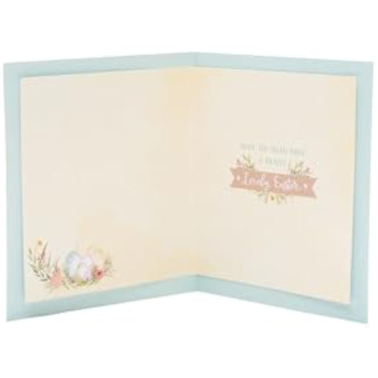 UKG Easter greeting card for couples featuring floral eggs and festive spring design, perfect for celebrating special occasions.