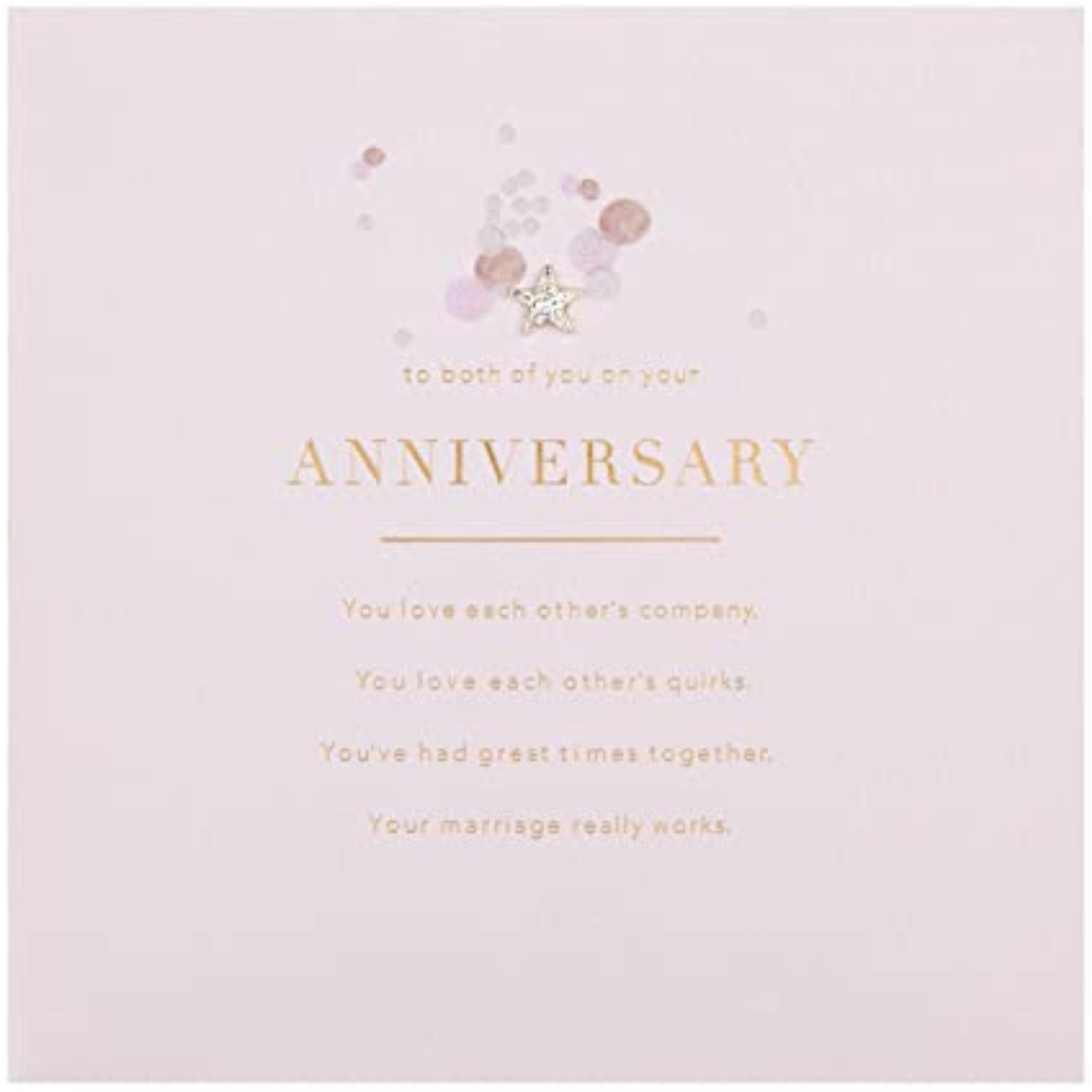 Anniversary Card to Both Elegant Text Led Design