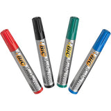 BIC Marking 2000 ECOlutions Permanent Bullet Tip Markers - Assorted Colours, Wallet of 4, Black