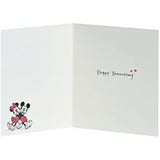 UK Greetings Disney Anniversary Card For Him/Her/Friend With Envelope - Mickey & Minnie Mouse Design