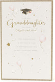 Pink Balloons And Scroll Granddaughter Graduation Card