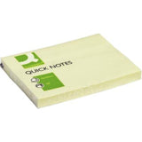 Q Connect 75x100mm Quick Note Repositionable Pad - Yellow