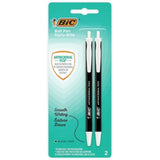 Bic Clic Stic Antimicrobial Ballpoint Pen Black (Pack of 2)