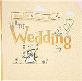 Wedding Day For Daughter And Son-in-law With Sparkle Card