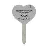 Thoughts Of You Heart Graveside Stake for Dad by Widdop & Co, featuring a heartfelt design for memorial tribute.