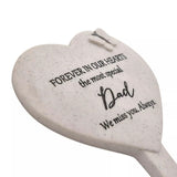 Thoughts Of You Heart Graveside Stake for Dad by Widdop & Co, featuring a heartfelt message and decorative heart design.