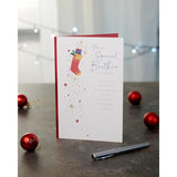 UK Greetings Christmas Card for Brother - Sentimental Design,Multi,149 mm x 229 mm