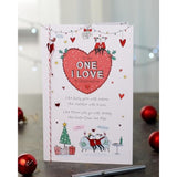 UK Greetings Christmas Card for the One I Love - Sketch Design