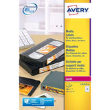 Avery Self-Adhesive Video Spine/Data Storage Labels, 16 Labels Per A4 Sheet, White