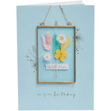 UK Greetings Birthday Card For Her/Female/Friend With Envelope - Framed Floral Design