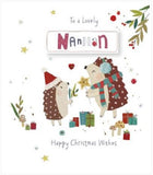 Grandma Hedgehog Grandmother Christmas Card