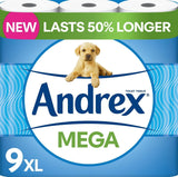 Andrex Toilet Roll 2 Ply Classic White (Pack 9)